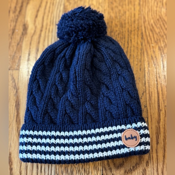 VERTBAUDET - New Winter set - Beanie + Scarf + Mittens, Navy and White, 3-6M - Picture 8 of 8